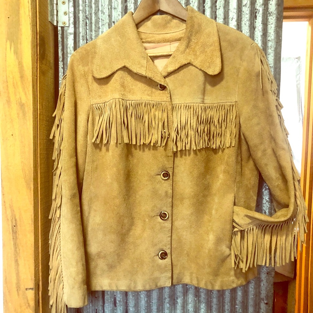 Vintage Suede Fringe Jacket